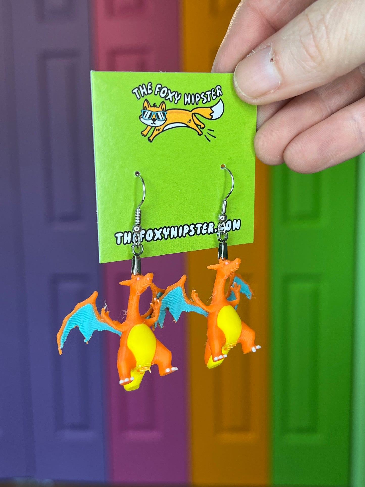 Charizard Dangle Earrings