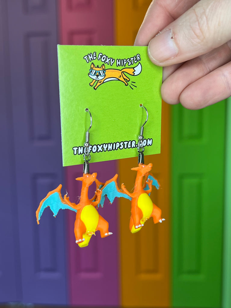 Charizard Dangle Earrings