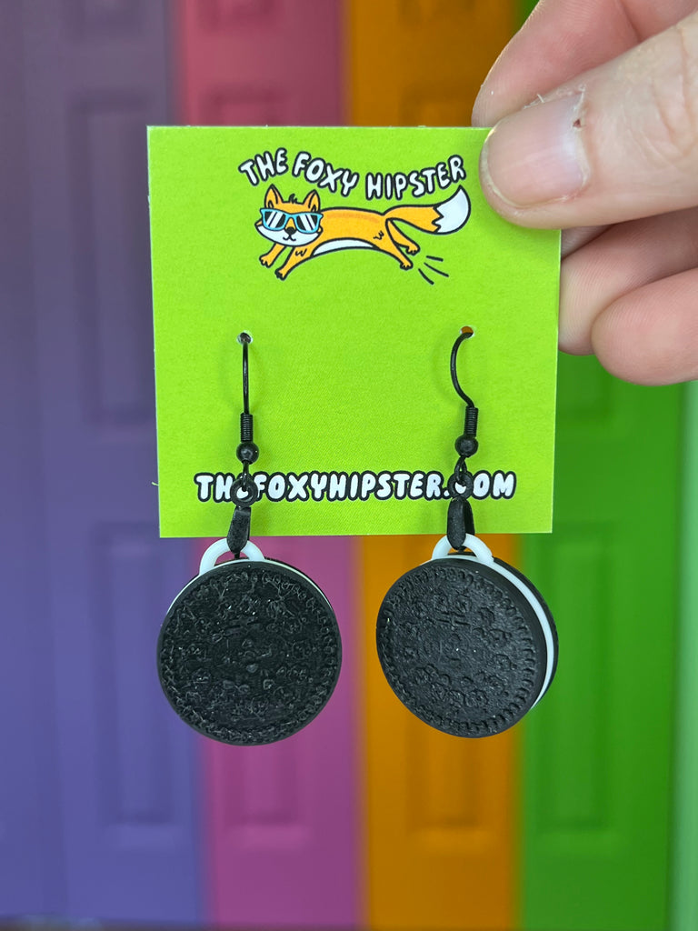 Sandwich Cookie Dangle Earrings