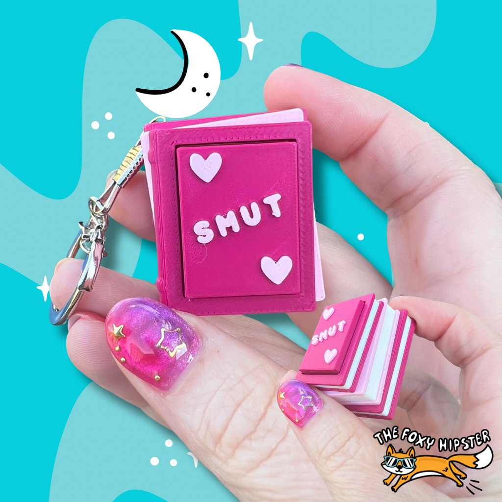 Smut Books Fidget Toy Clicker Keychain Bag Charm