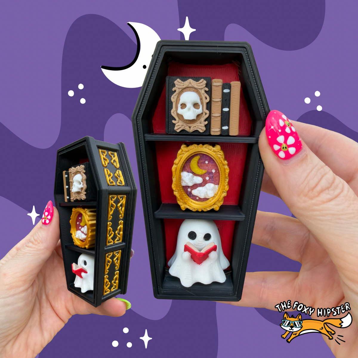 Bookshelf Coffin Option 2 Spooky Fidget Clicker