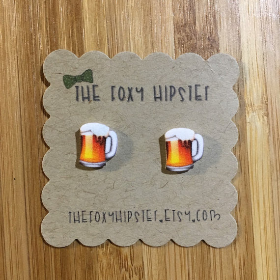 Emoji Beer Stud Earrings