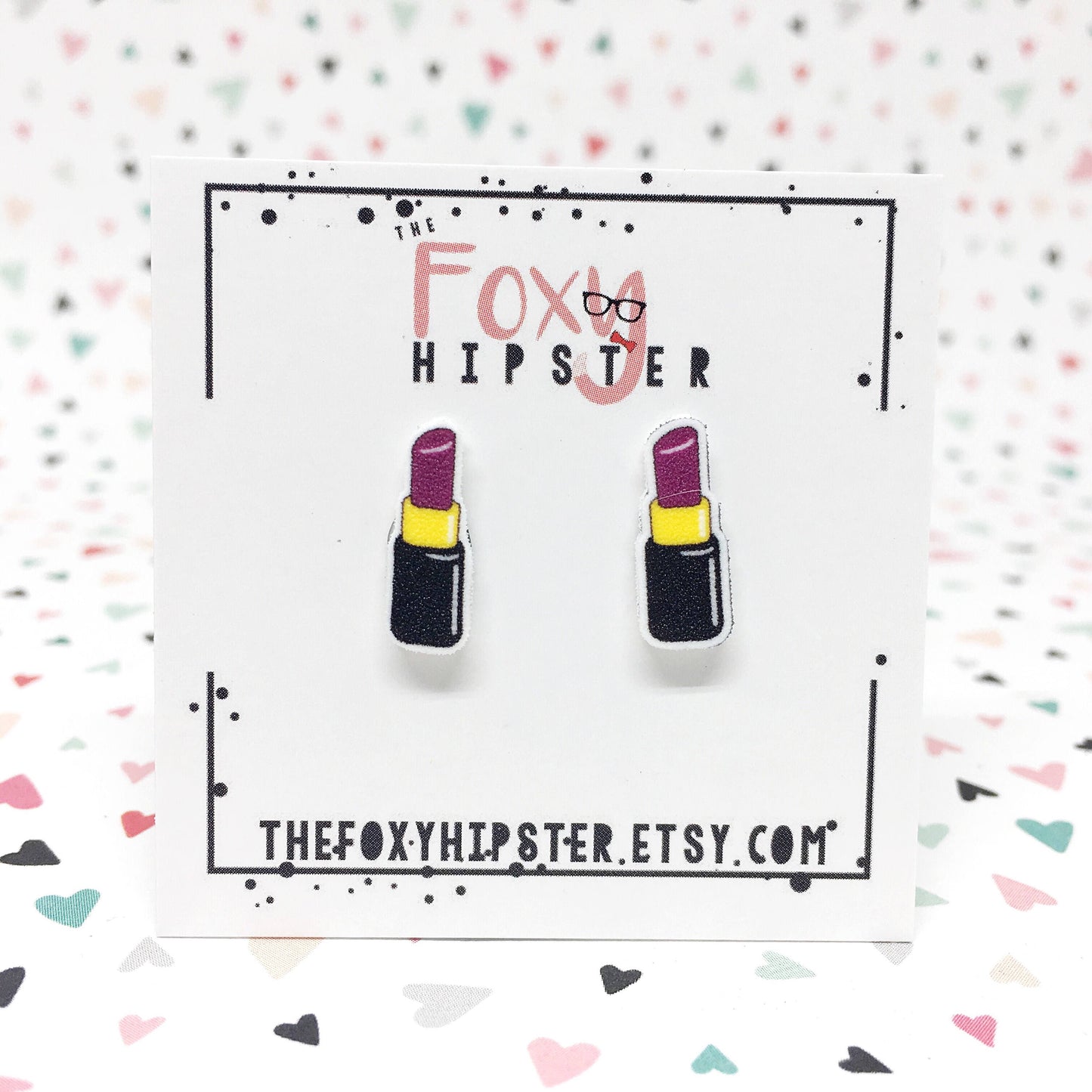 Lipstick Stud Earrings