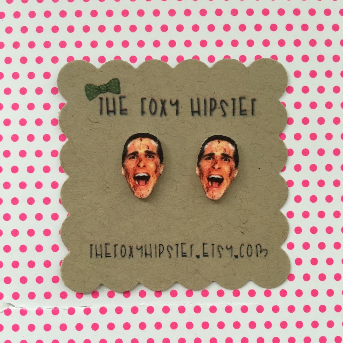 Patrick Bateman Inspired Stud Earrings