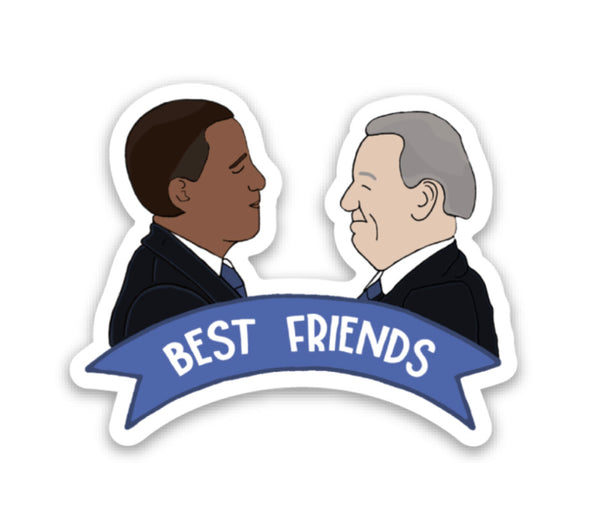 Obama and Biden Best Friends Vinyl Sticker