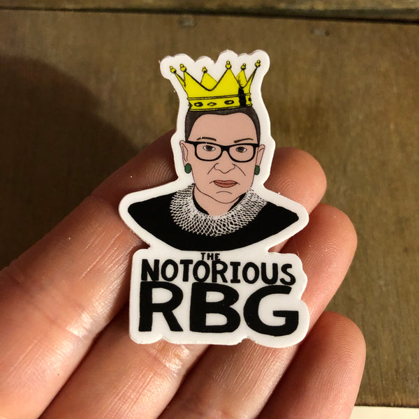 Ruth Bader Ginsburg Notorious RBG Vinyl Sticker