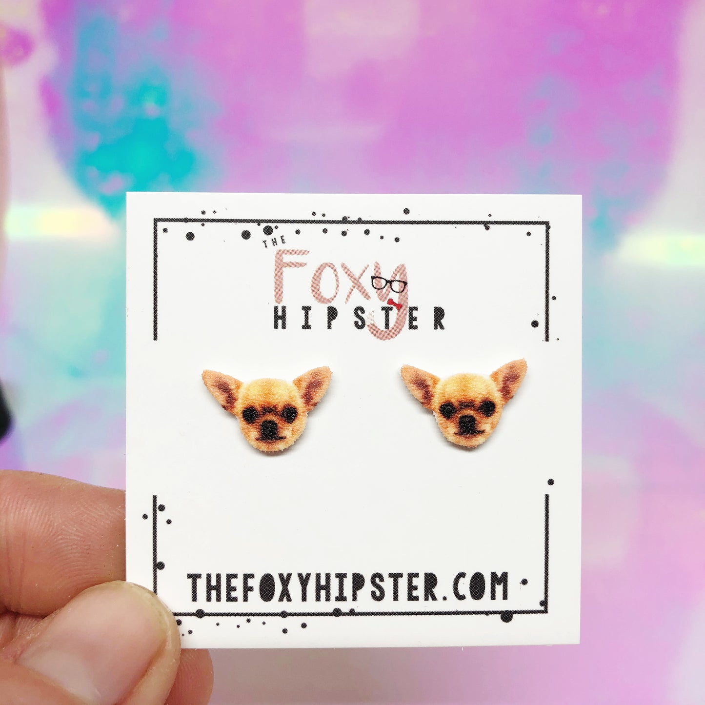 Chihuahua Dog Breed Stud Earrings