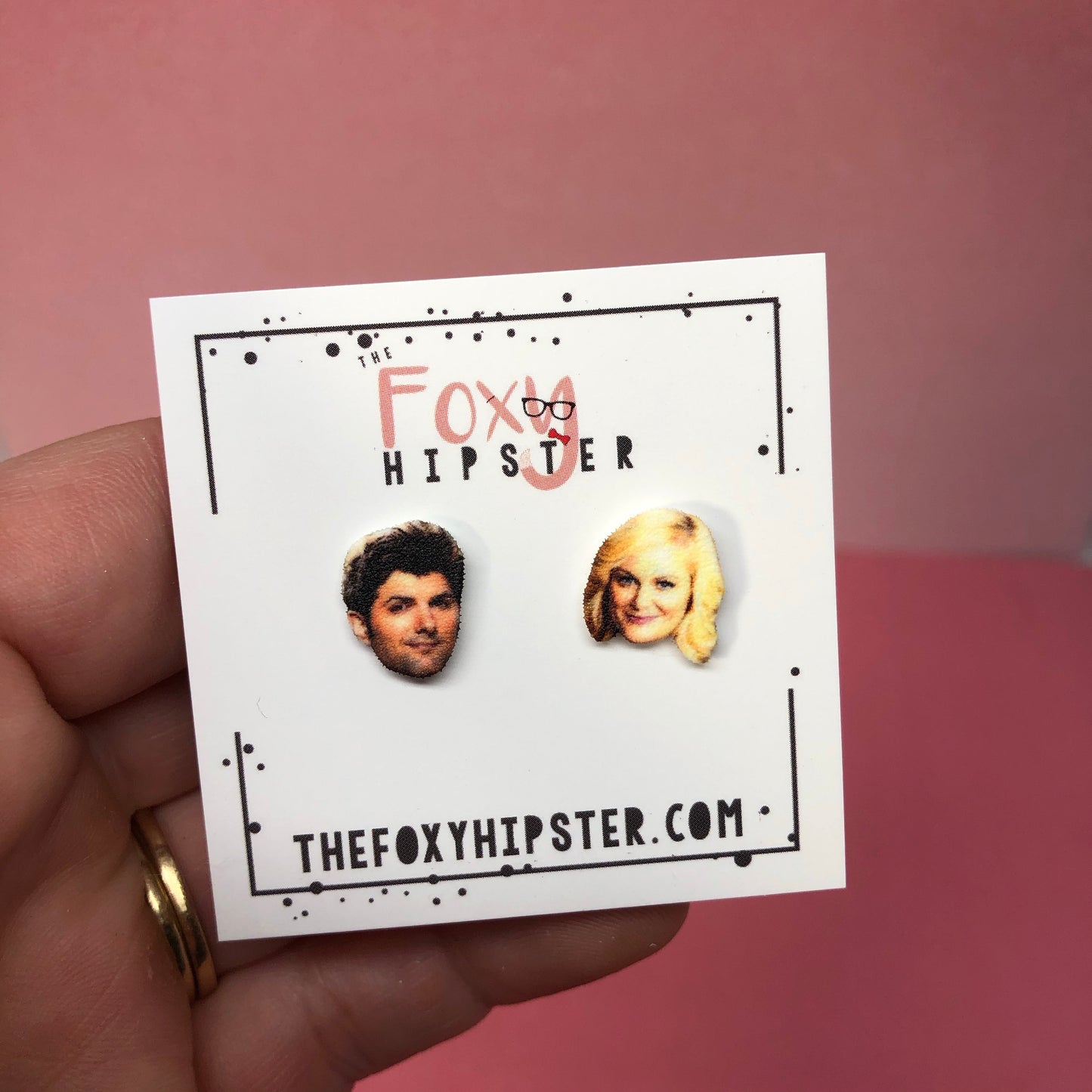 Ben Wyatt and Leslie Knope Stud Earrings