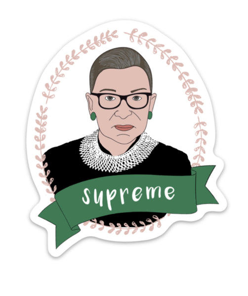 Ruth Bader Ginsburg Supreme Vinyl Sticker