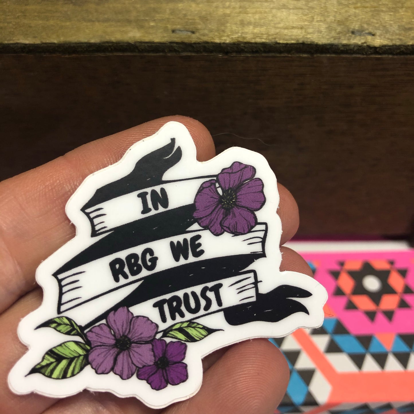 In RBG we trust Vinyl Sticker