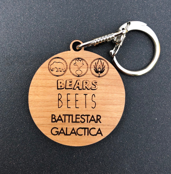Bears beets battlestar galactica Keychain The Office