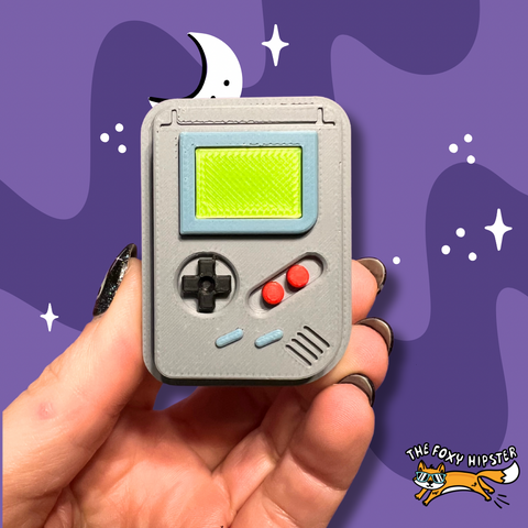 Gray Game System Fidget Toy Clicker Keychain Bag Charm