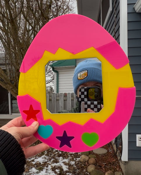 Digital Pet Retro 90's  Wall Art Mirror