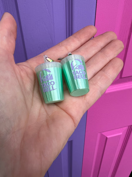 Baja Blast 3D Printed Purple Cup Earrings