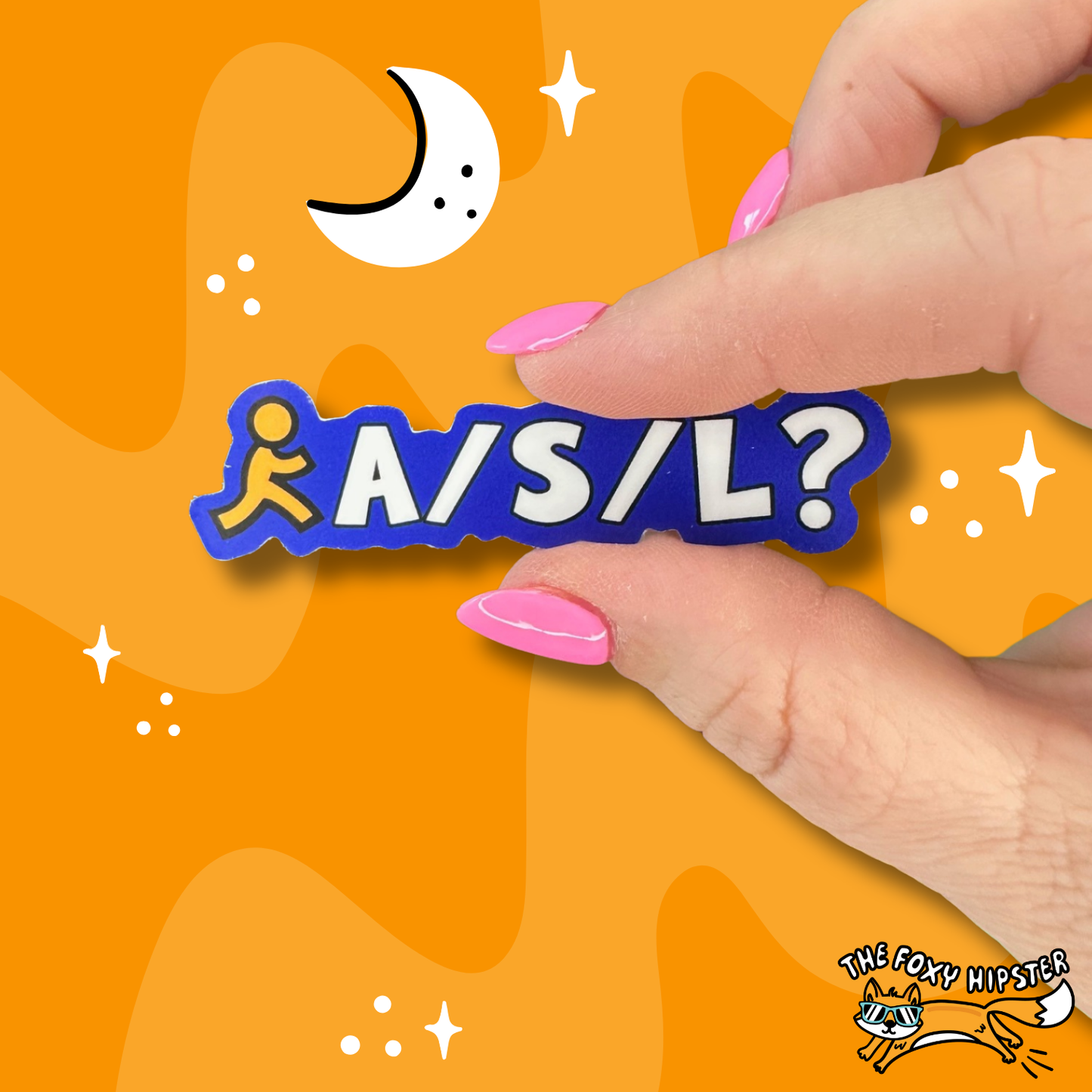 ASL? AIM AOL Chat Room Vinyl Sticker