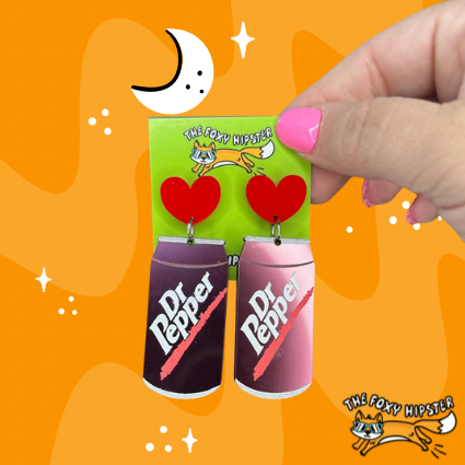 Dr Pepper Can Dangle Earrings