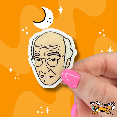 Larry David Vinyl Sticker