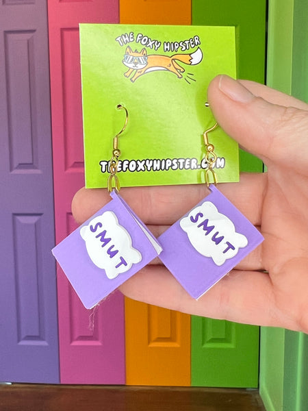Smut Book Dangle Earrings