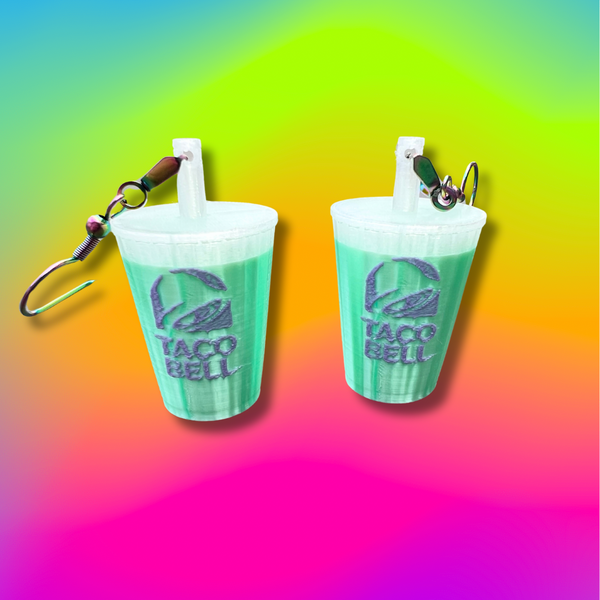 Baja Blast 3D Printed Purple Cup Earrings