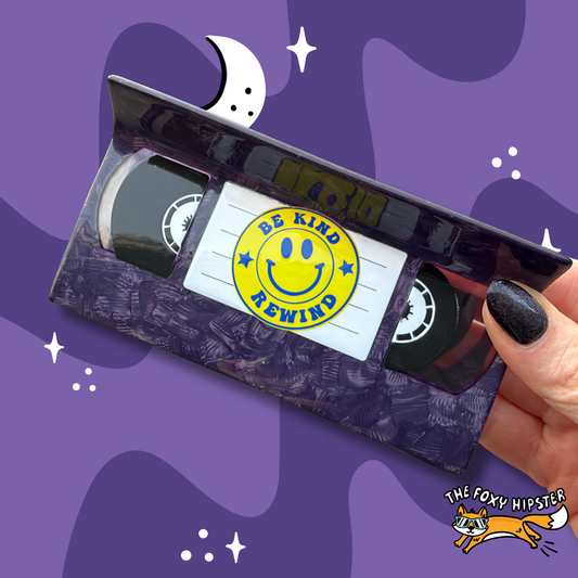 VHS Be Kind Rewind 4 inch Hair Claw
