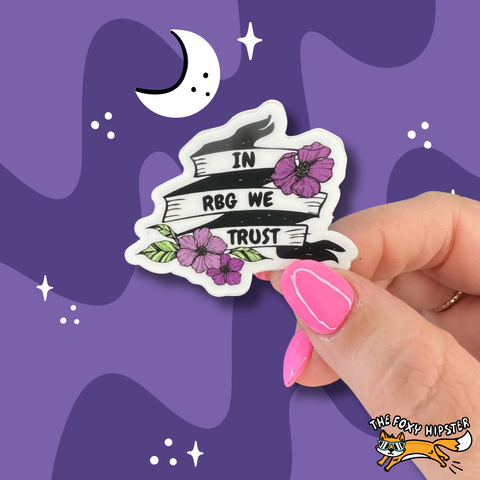 In RBG we trust Vinyl Sticker