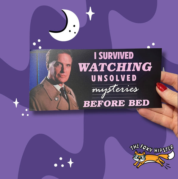 Unsolved Mysteries Funny Decal Bumper Sticker