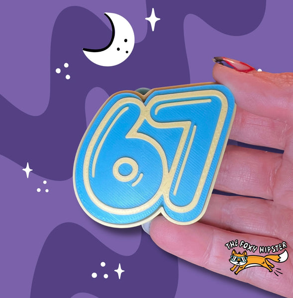 67  Trend 6 7 Fidget Toy Clicker Keychain