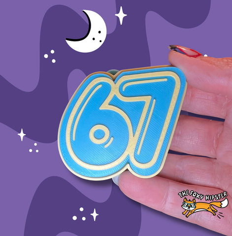 67  Trend 6 7 Fidget Toy Clicker Keychain