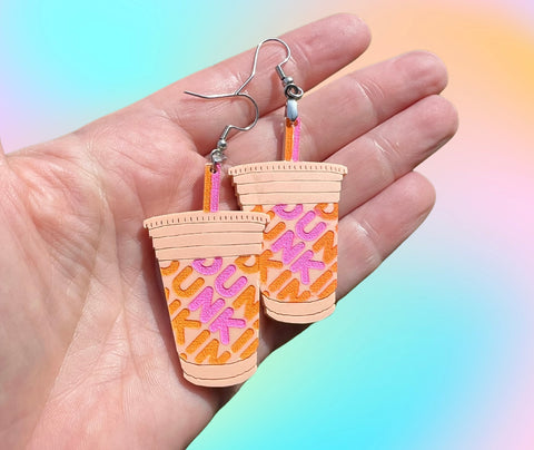 Dunkin’ Iced Coffee Dangle Earrings