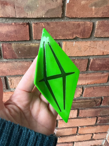 Sims Plumbob Hair Claw 12 cm