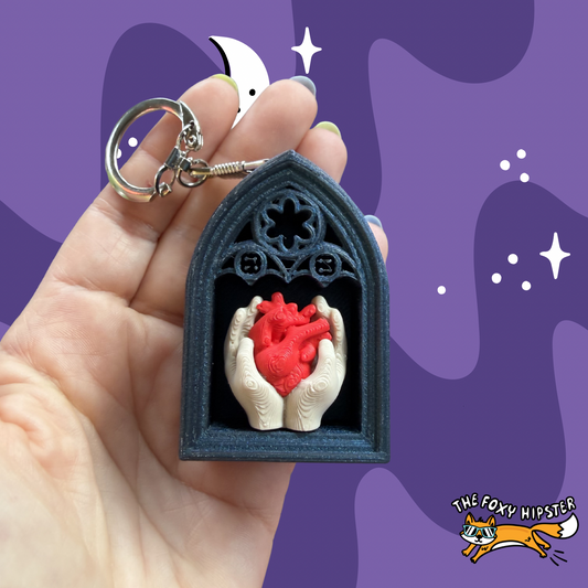 Bookshelf Spooky Heart Fidget Clicker