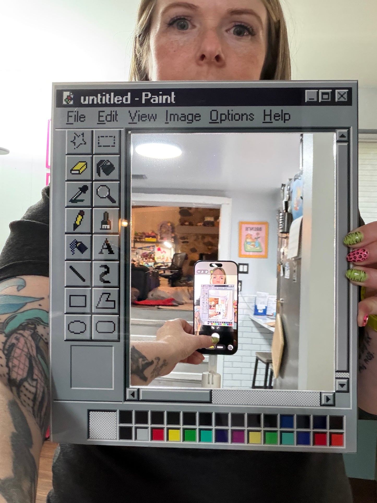 Paint 90's  Wall Art Mirror