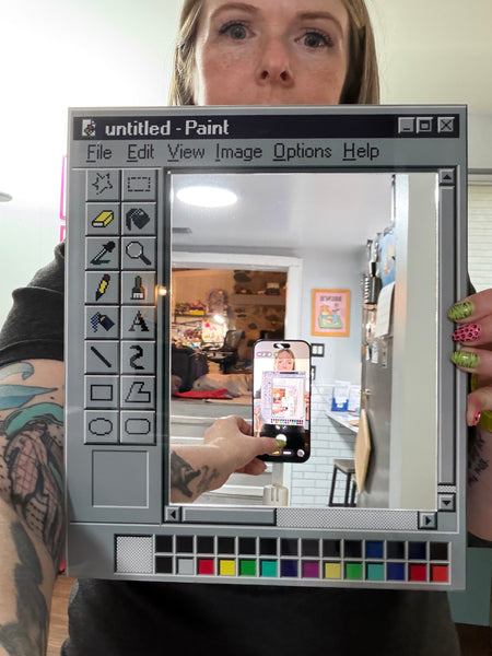 Paint 90's  Wall Art Mirror
