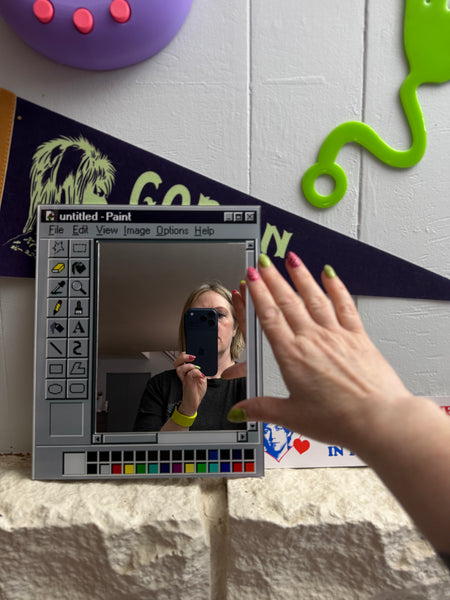 Paint 90's  Wall Art Mirror