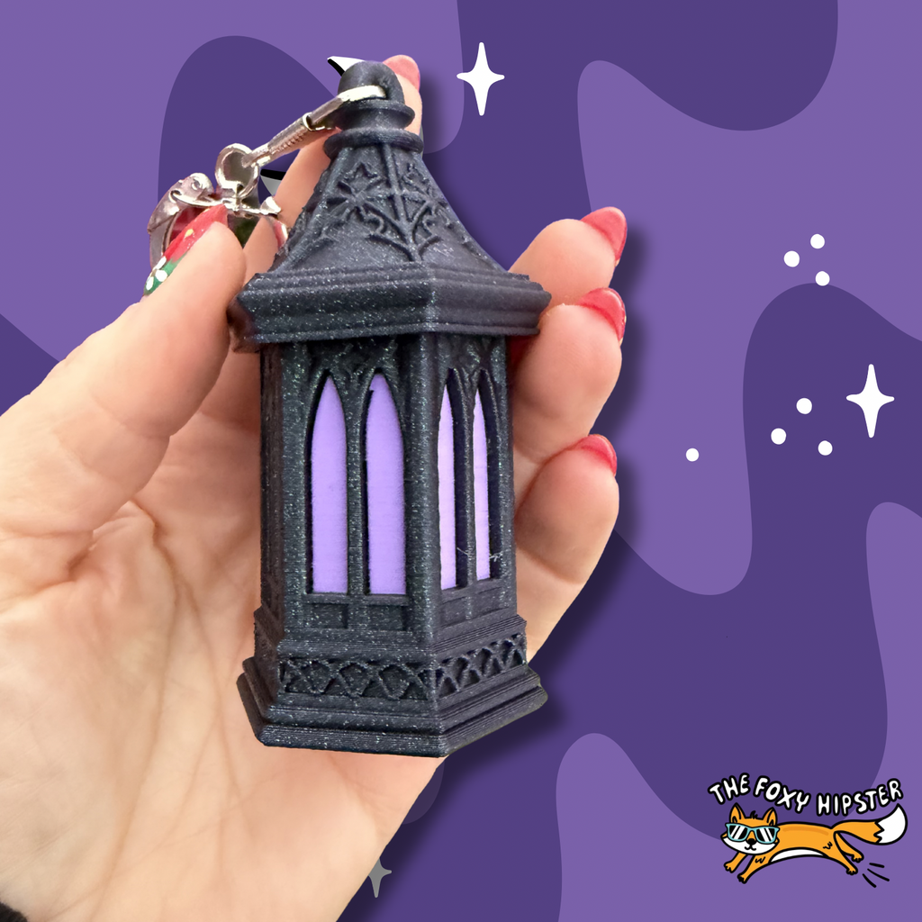 Gothic Lantern 3d Fidget Clicker Keychain