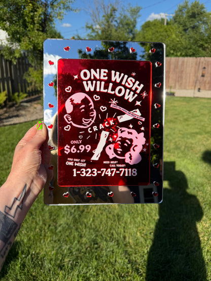 One Wish Willow Wall Art Mirror