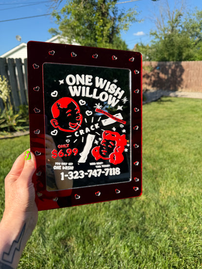 One Wish Willow Wall Art Mirror