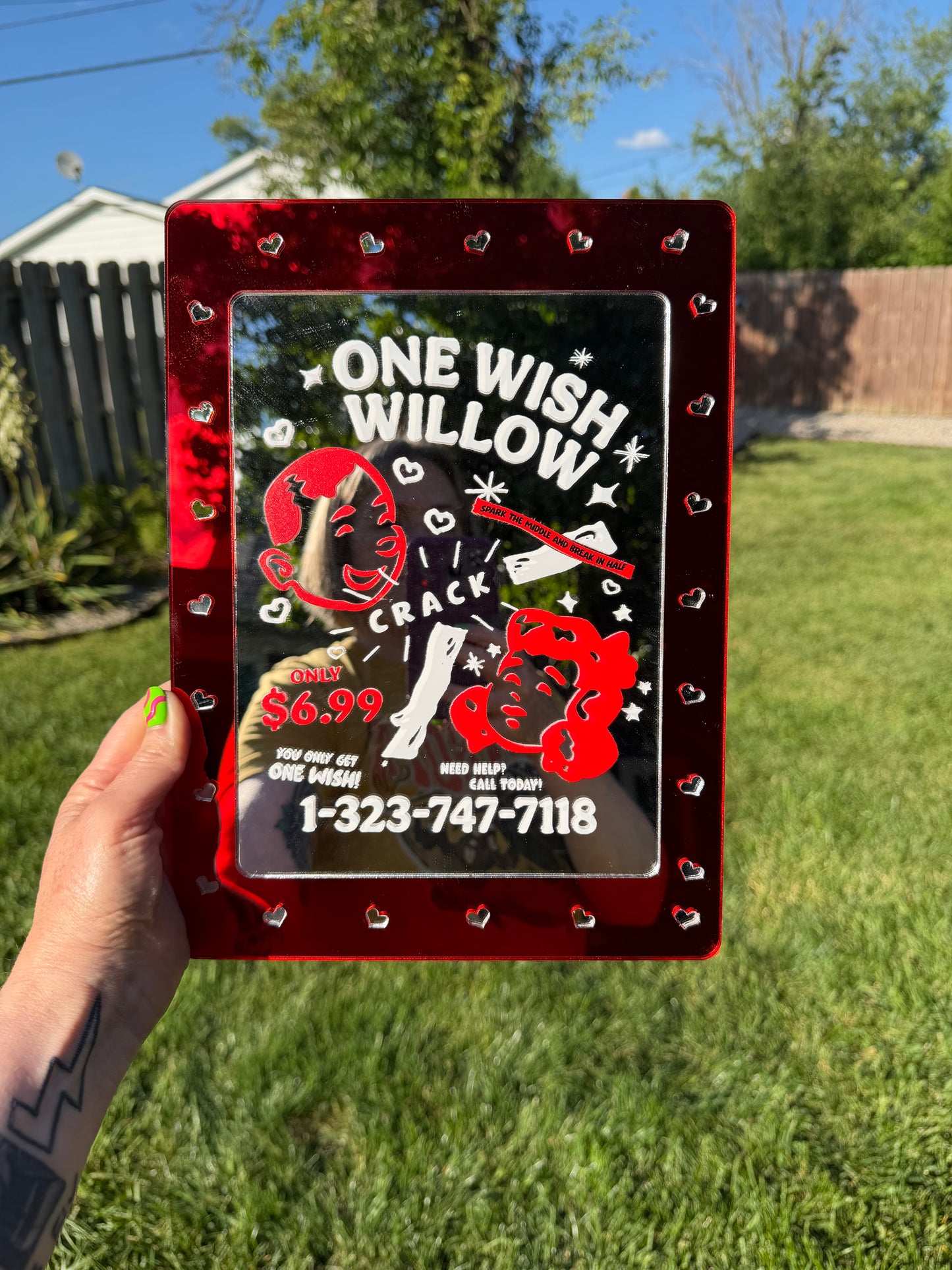 One Wish Willow Wall Art Mirror