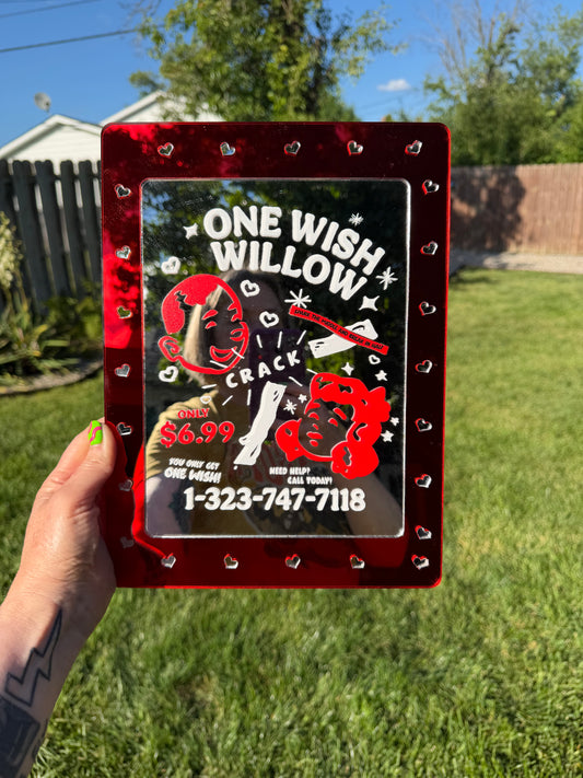 One Wish Willow Wall Art Mirror