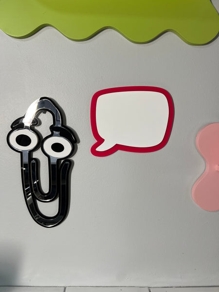 Clippy Y2k Dry Erase 90's  Wall Art Mirror