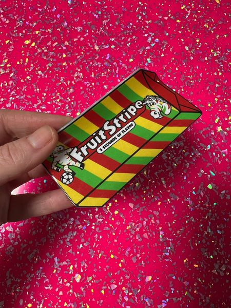 Fruit Stripe 90’s Gum | 4 inch Hair Claw 10cm | Nostalgic Candy