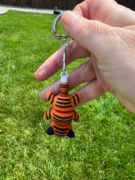 Tiger Fidget Toy Flex Keychain