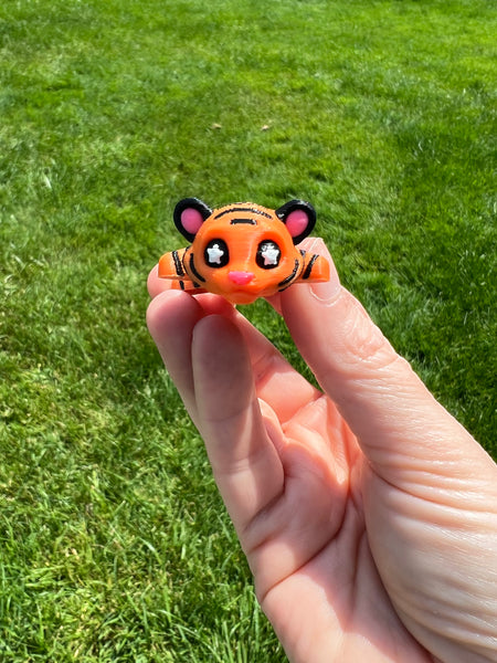 Tiger Fidget Toy Flex Keychain