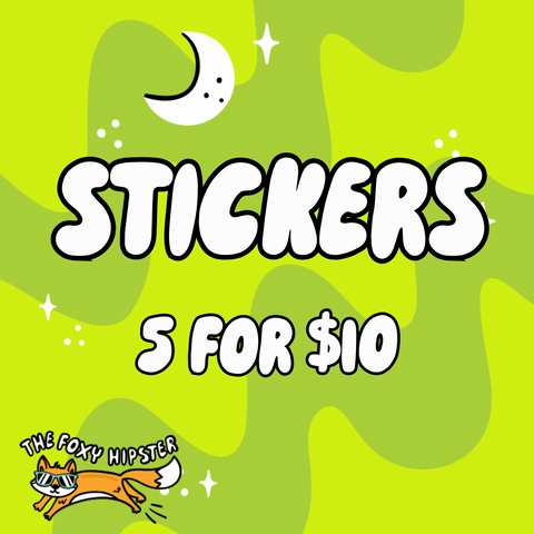 5 Stickers for $10 Vinyl Sticker Deal Pack