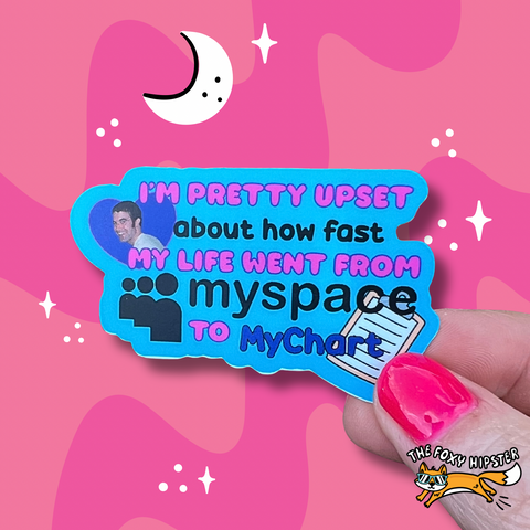 MySpace MyCart Funny Vinyl Sticker