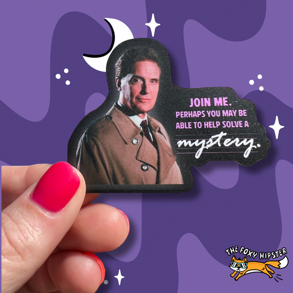 Unsolved Mysteries Robert Stack Vinyl Sticker
