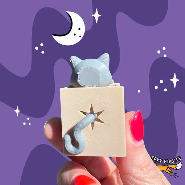 Trader Meows Grey Cat Fidget Toy Clicker