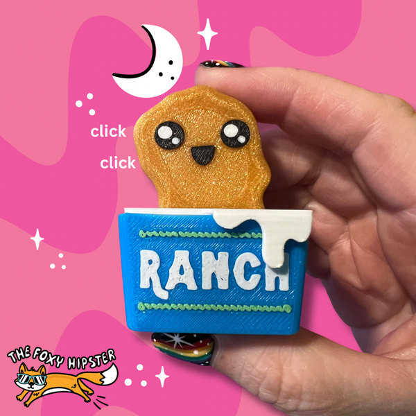 Chicken Nugget Dipped in Ranch Fidget Toy Clicker