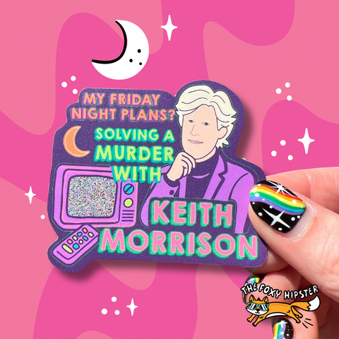 Dateline Friday Night Plans Solving a Murder with Keith Morrison Vinyl Sticker