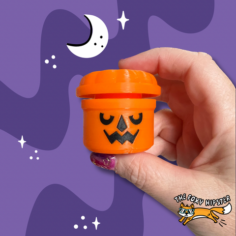 Boo Bucket Pumpkin Fidget Toy Clicker Keychain Bag Charm